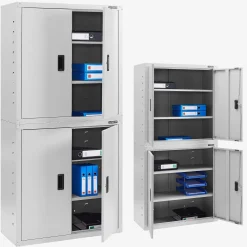 Arebos Aktenschrank mit 4 Einlegeböden 180 cm New