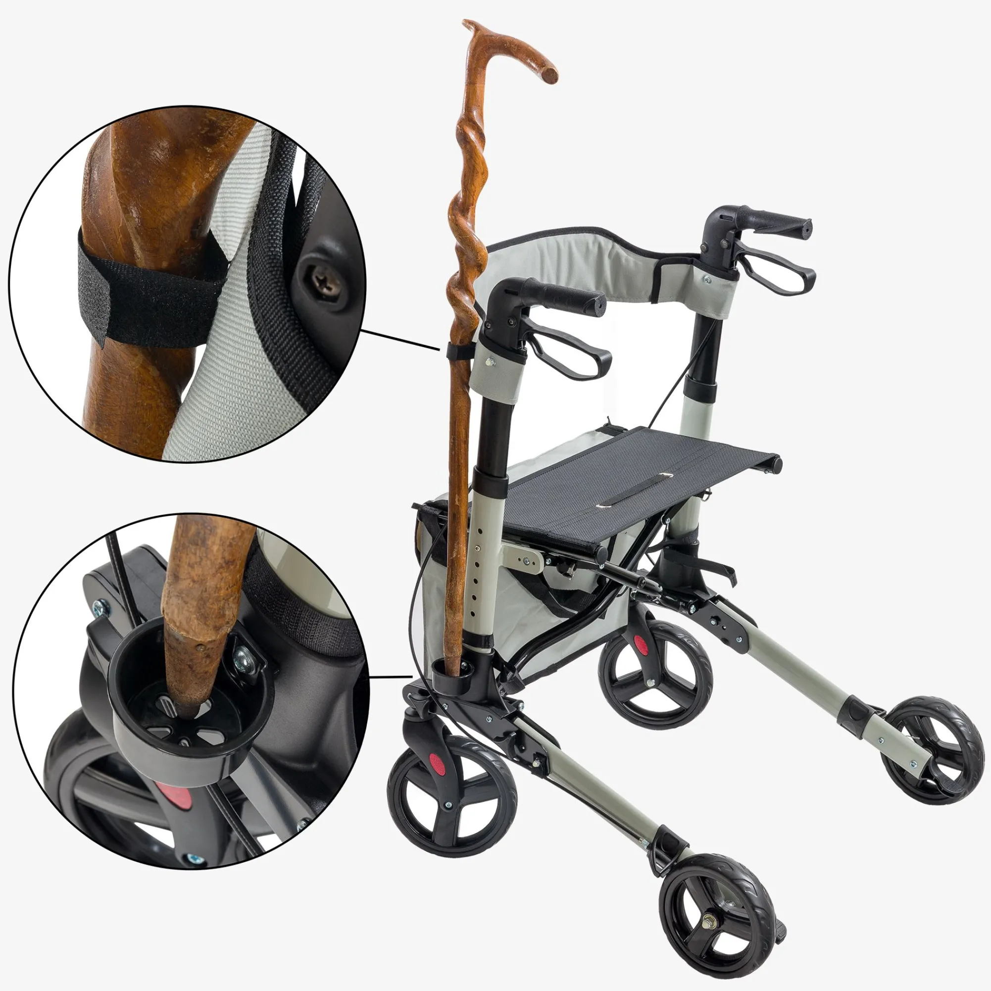 Arebos Alu Rollator - klappbar inkl. Einkaufstasche New
