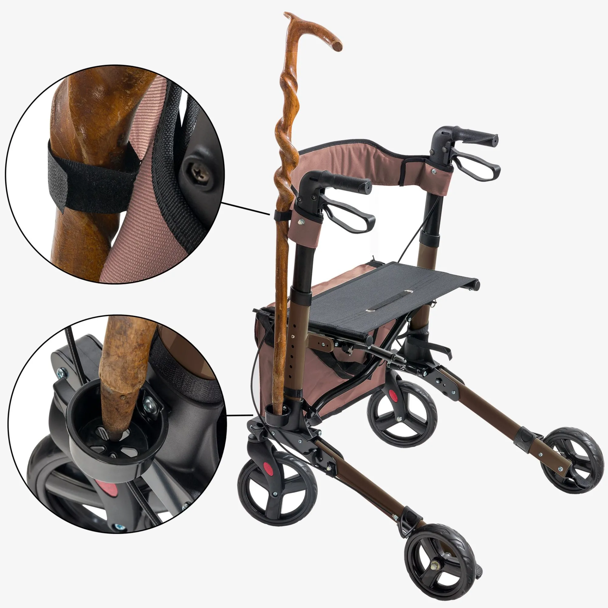 Arebos Alu Rollator - klappbar inkl. Einkaufstasche New
