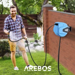 Arebos Automatischer Gartenschlauchaufroller 30 m Sale