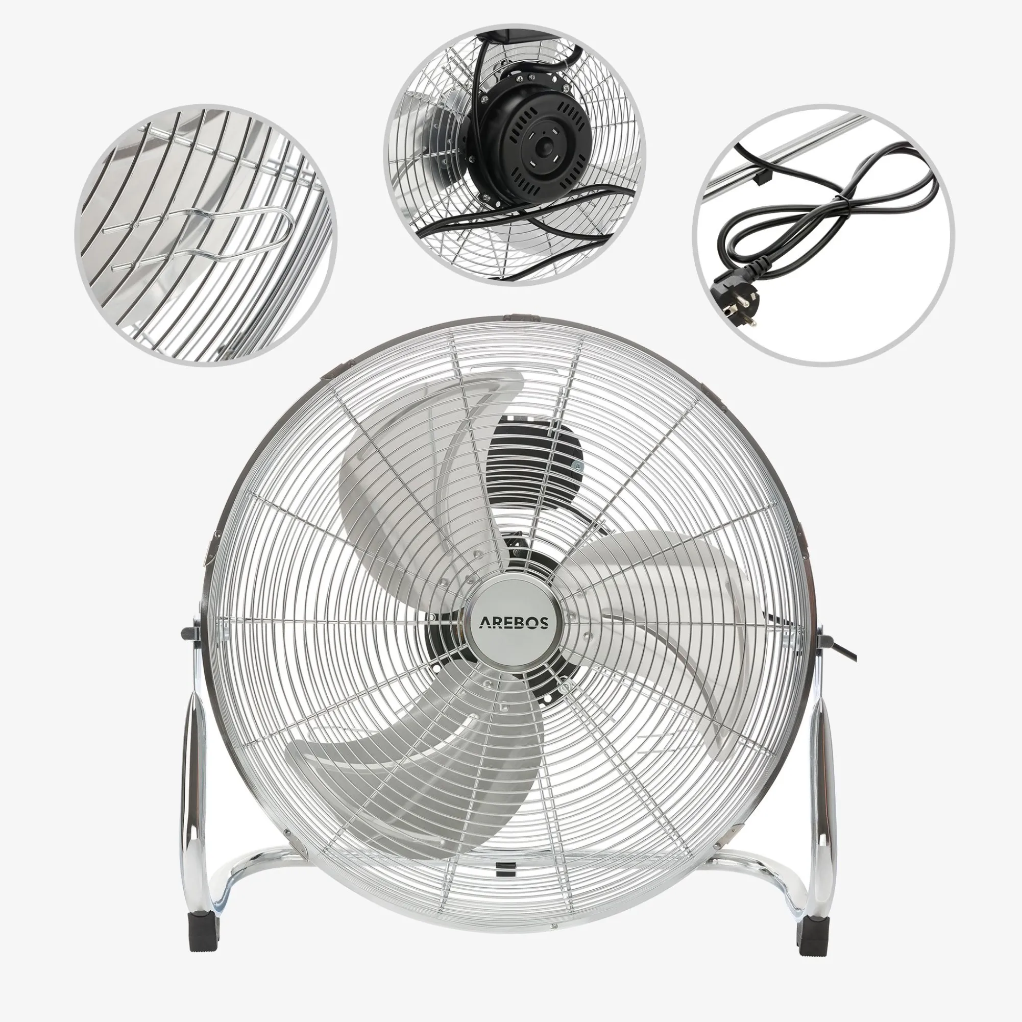 Arebos Bodenventilator 18 Zoll 120W Best