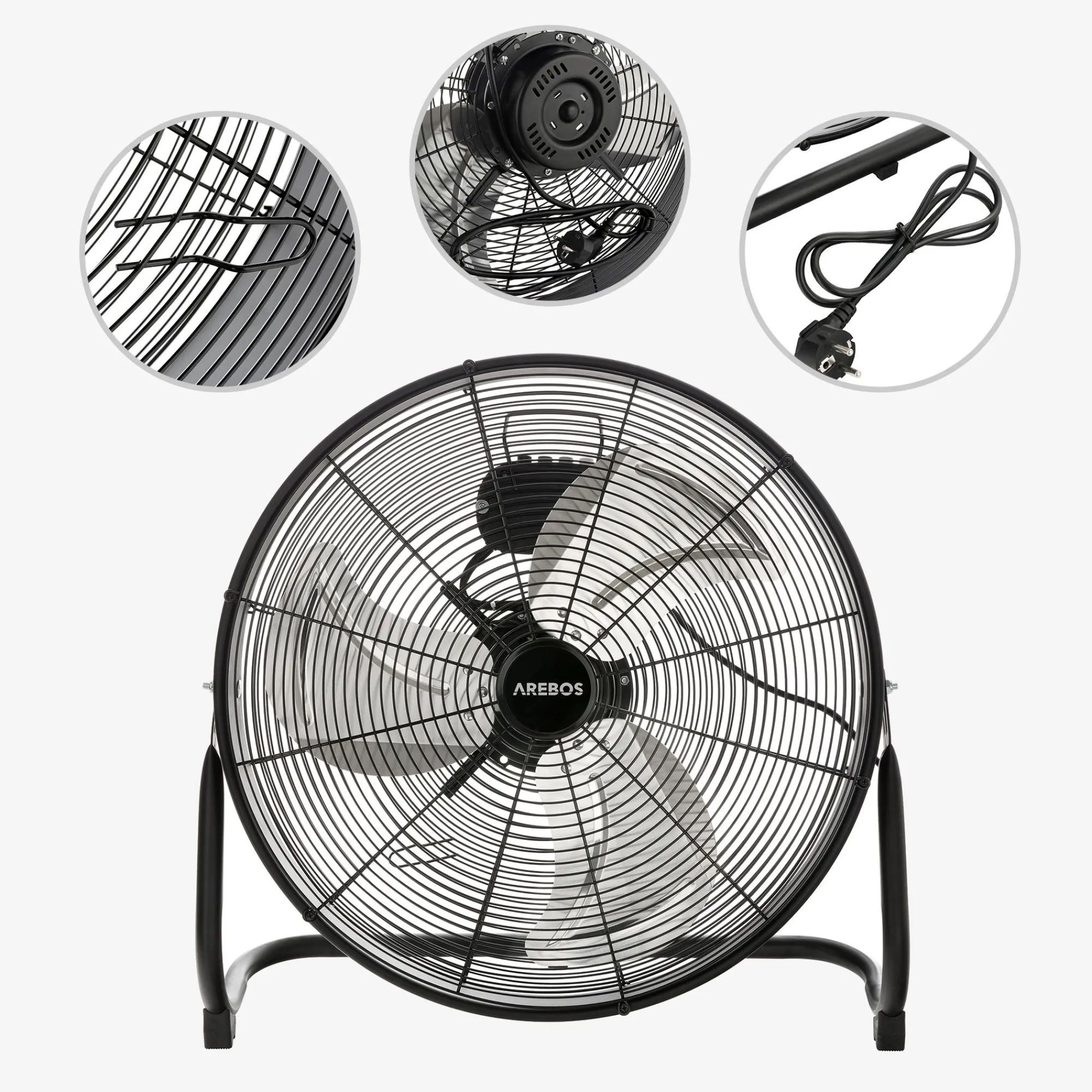 Arebos Bodenventilator 20 Zoll 120W Discount