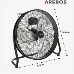 Arebos Bodenventilator 20 Zoll 120W Discount