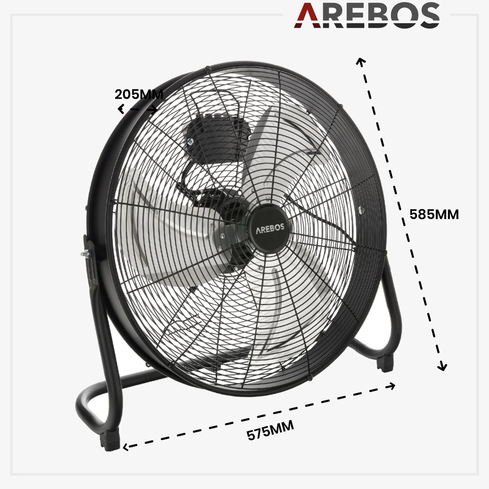 Arebos Bodenventilator 20 Zoll 120W Discount