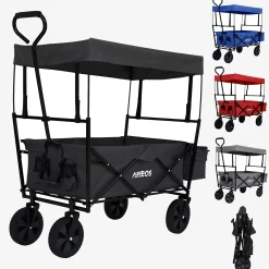 Arebos Bollerwagen mit Dach ECO Clearance