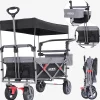 Arebos Bollerwagen mit Dach Premium