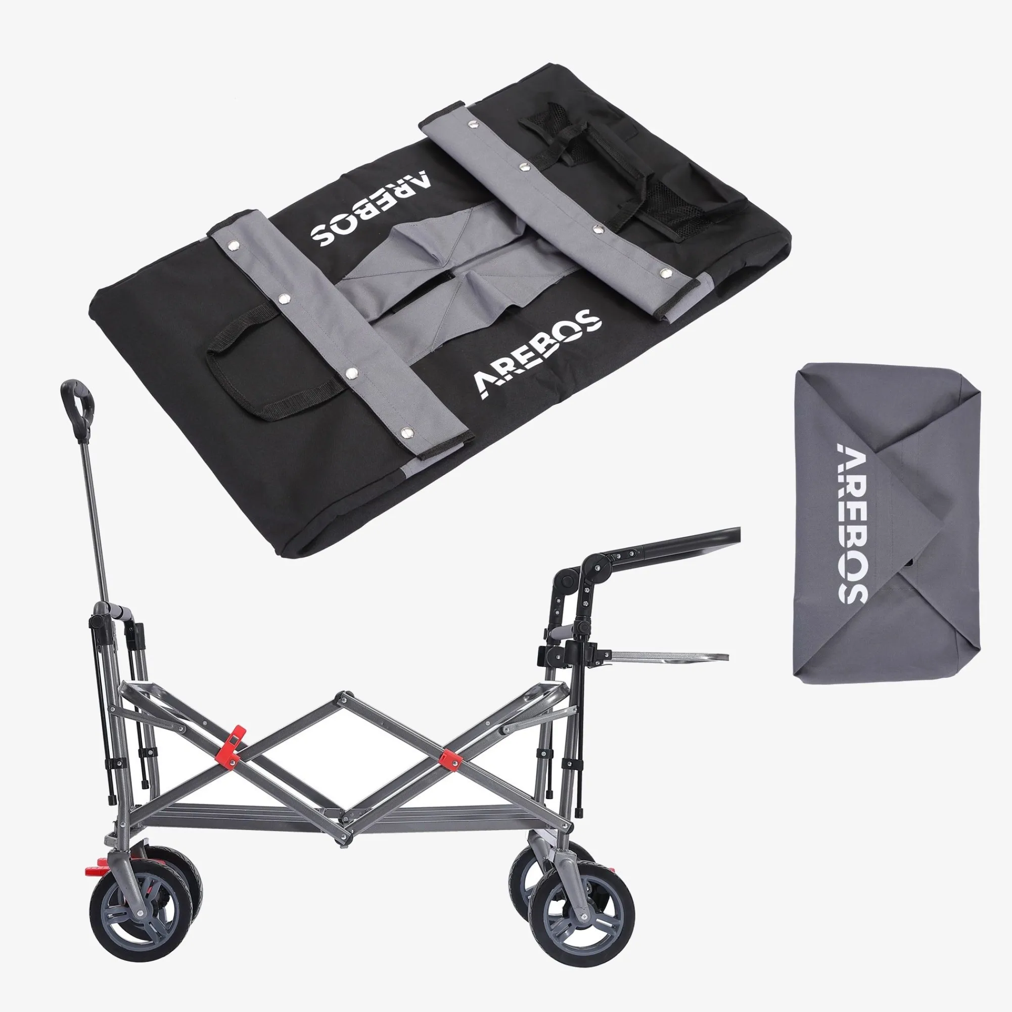 Arebos Bollerwagen mit Dach Premium