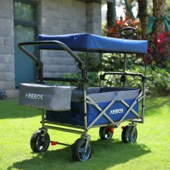 Arebos Bollerwagen mit Dach Premium