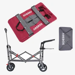 Arebos Bollerwagen mit Dach Premium