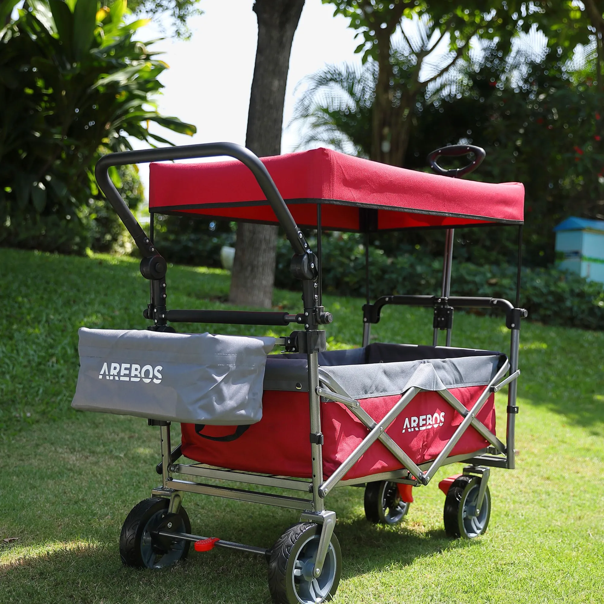 Arebos Bollerwagen mit Dach Premium