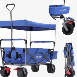Arebos Bollerwagen mit Dach Standard Best