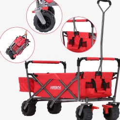 Arebos Bollerwagen mit Dach Standard Best