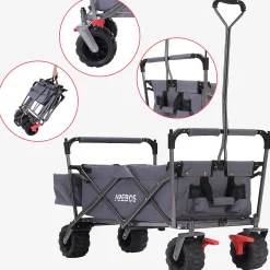Arebos Bollerwagen mit Dach Standard Best