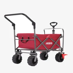 Arebos Bollerwagen mit Teleskop Schubstange Best