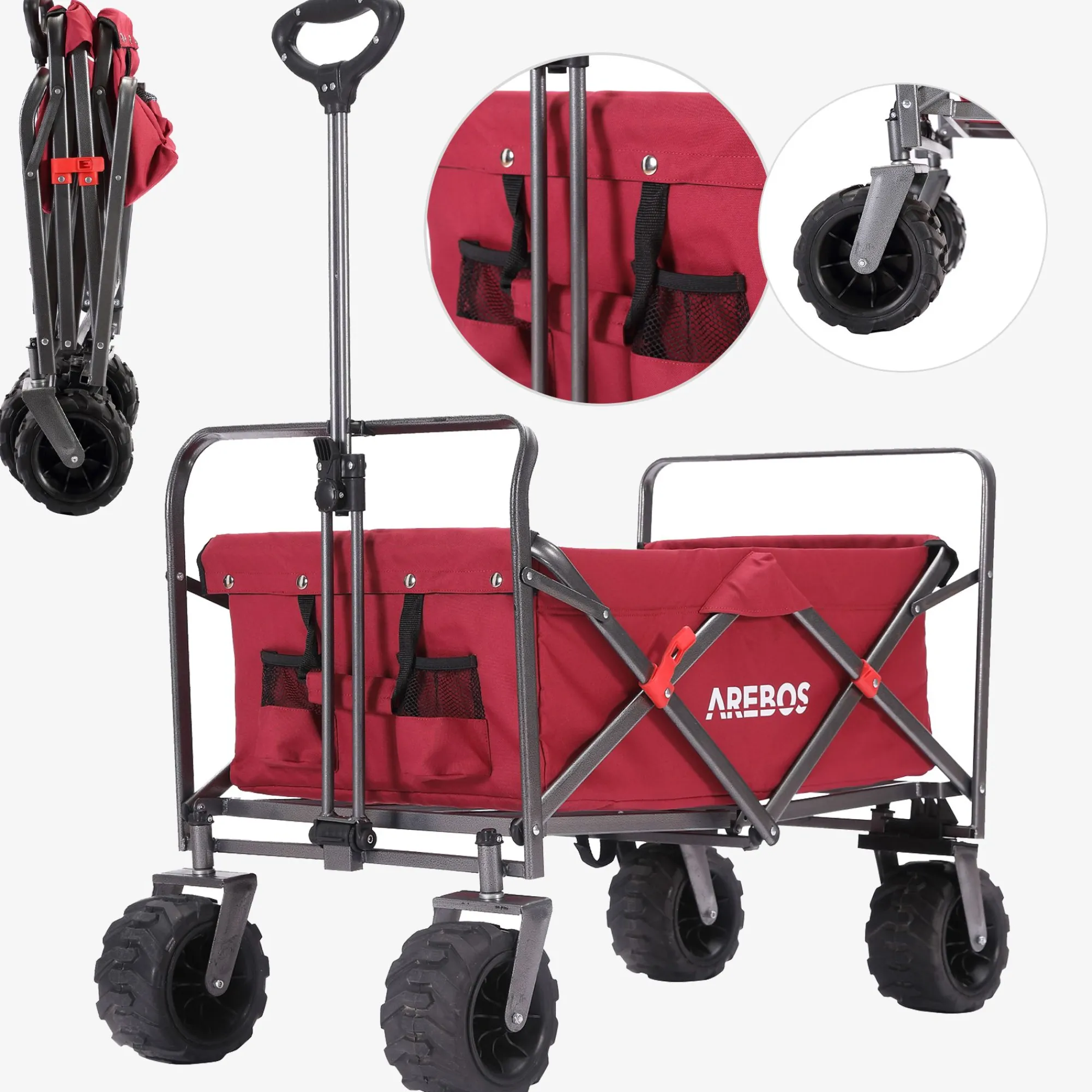 Arebos Bollerwagen ohne Dach Outlet