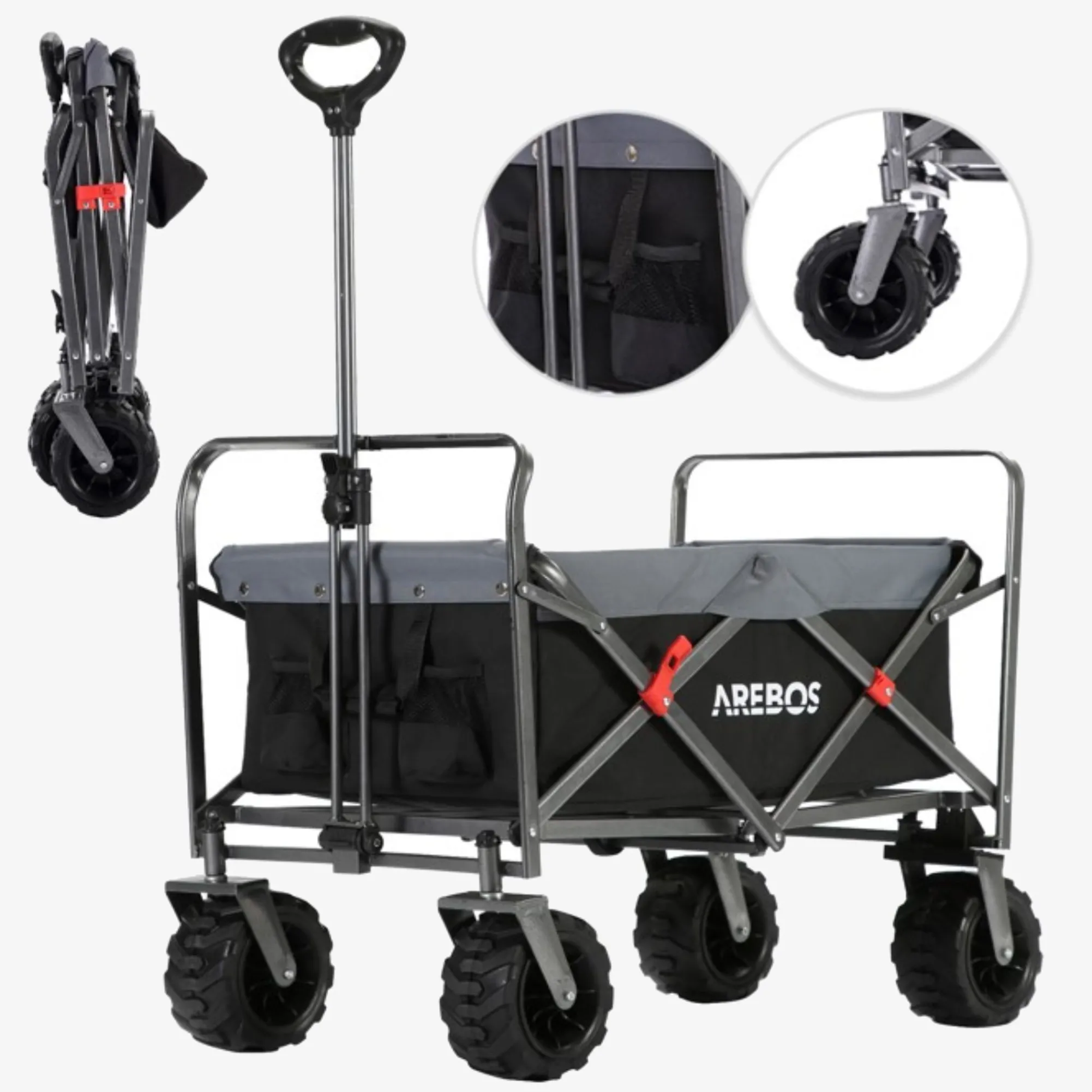 Arebos Bollerwagen ohne Dach Outlet