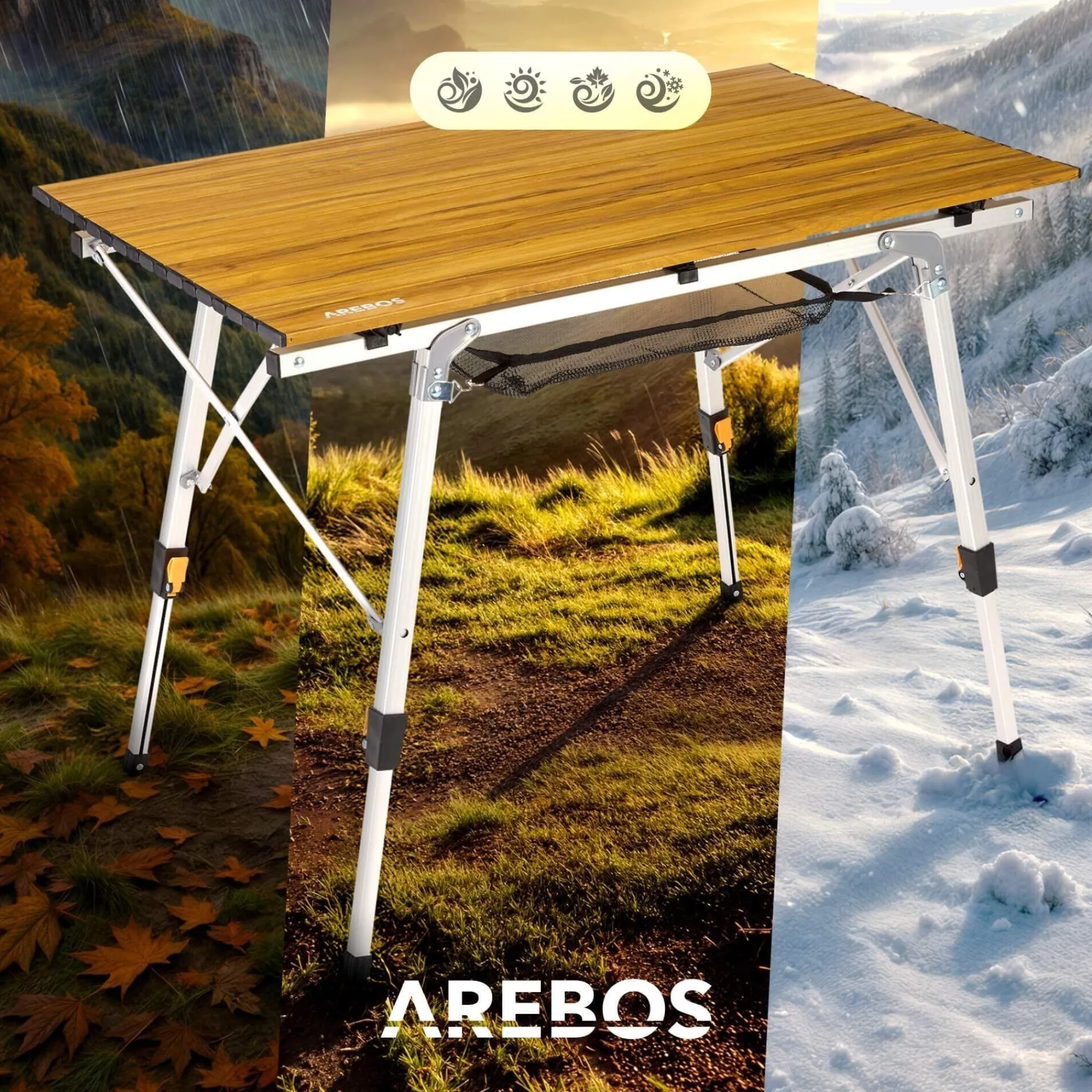 Arebos Campingtisch 120 cm Discount