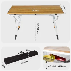 Arebos Campingtisch 120 cm Discount