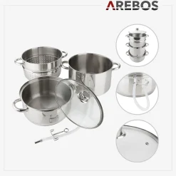 Arebos Dampfentsafter 15 L - Edelstahl Best
