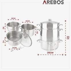Arebos Dampfentsafter 15 L - Edelstahl Best