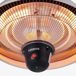 Arebos Deckenheizstrahler 1500W mit Fernbedienung Hot