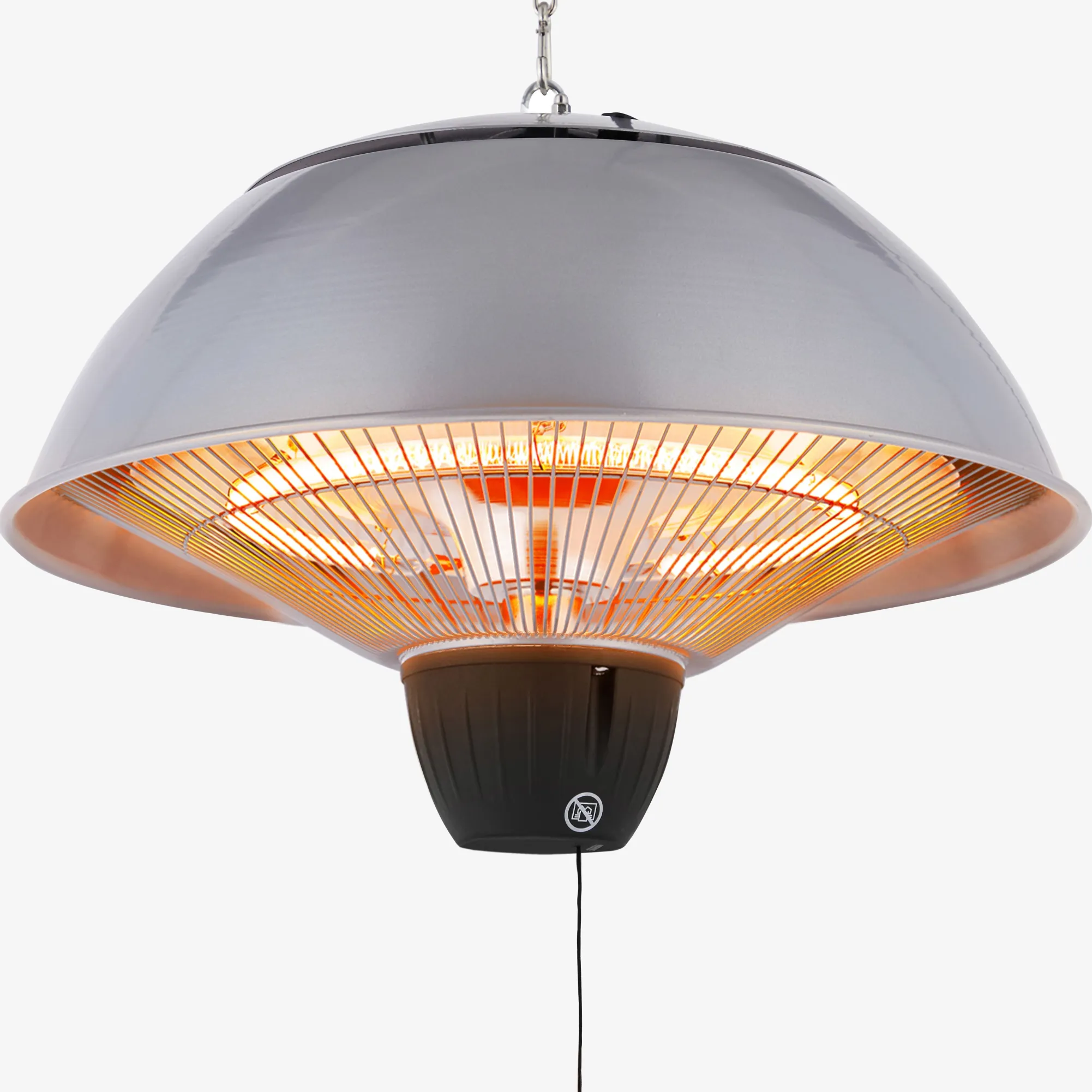 Arebos Deckenheizstrahler 1500W - rund mit Zugseil Discount