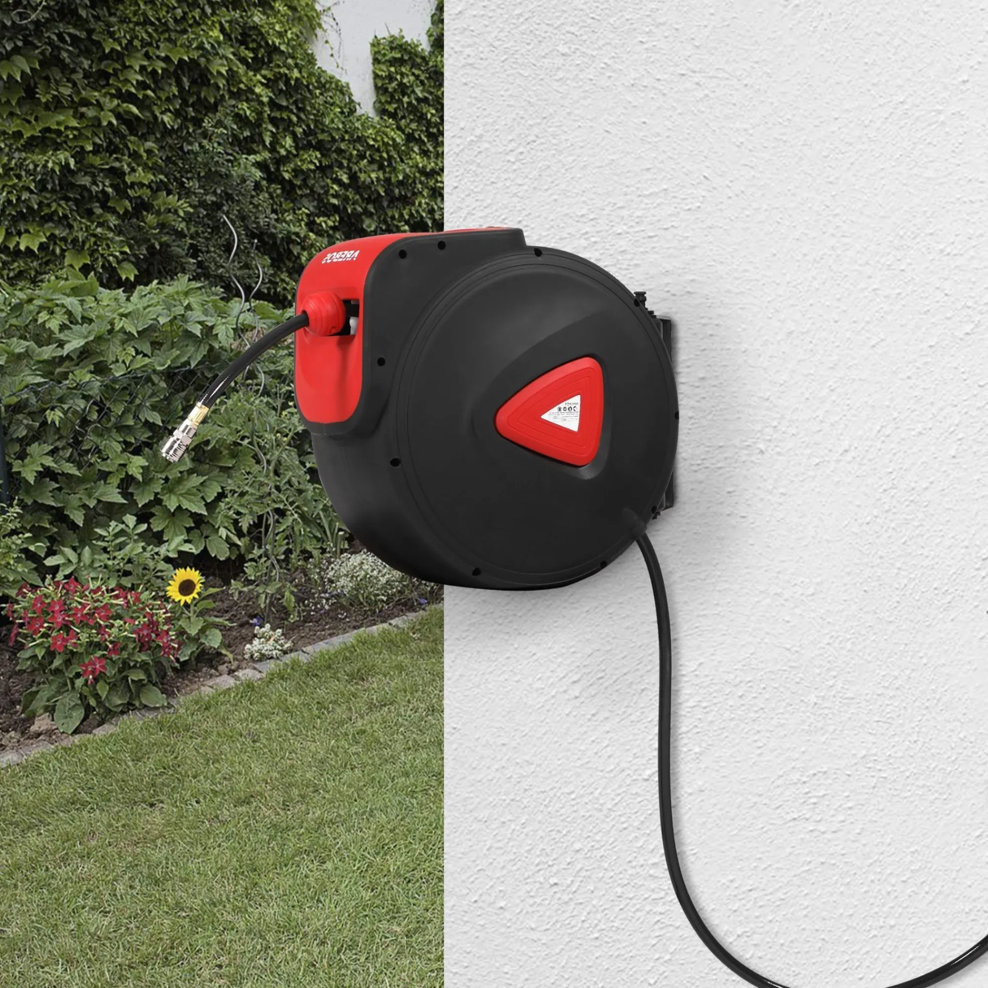 Arebos Druckluftschlauch Aufroller 30 m Clearance