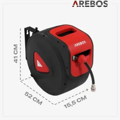 Arebos Druckluftschlauch Aufroller 30 m Clearance