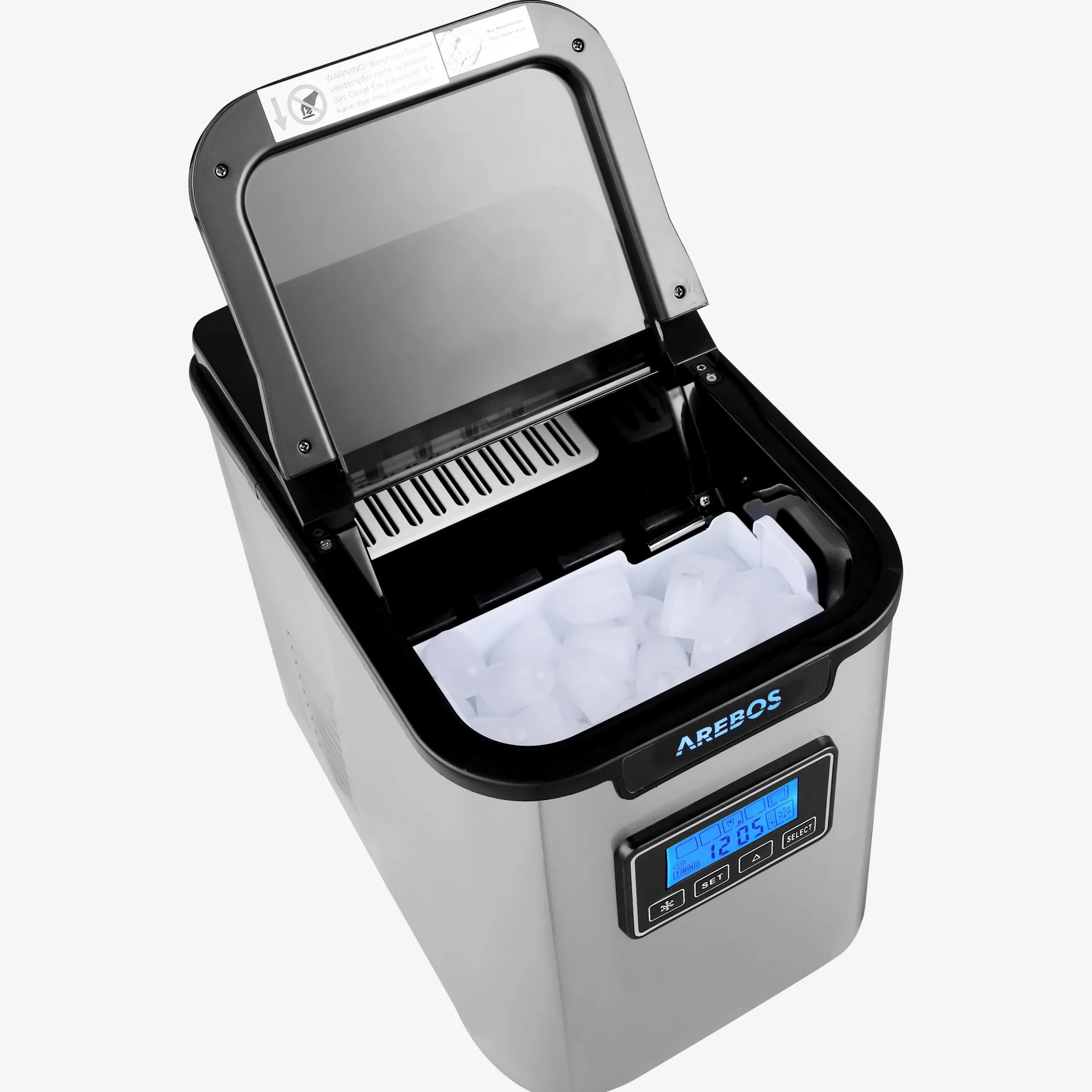 Arebos Eiswürfelmaschine 2.2L Edelstahl Sale
