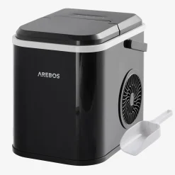 Arebos Eiswürfelmaschine 1,1 L Schwarz Hot