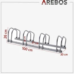 Arebos Fahrradständer für 4 Fahrräder Clearance