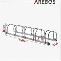 Arebos Fahrradständer für 5 Fahrräder Discount