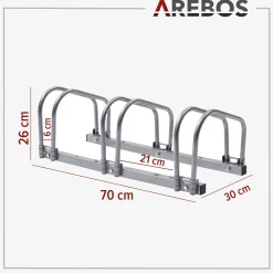 Arebos Fahrradständer für 3 Fahrräder