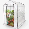 Arebos Foliengewächshaus mit Ablagen 120 x 186 x 190 cm New