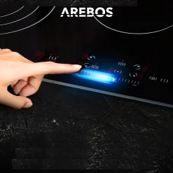 Arebos Glaskeramikkochfeld 5 Kochzonen Outlet
