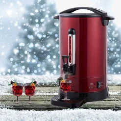Arebos Glühweinkocher 8,8 L Rot Outlet
