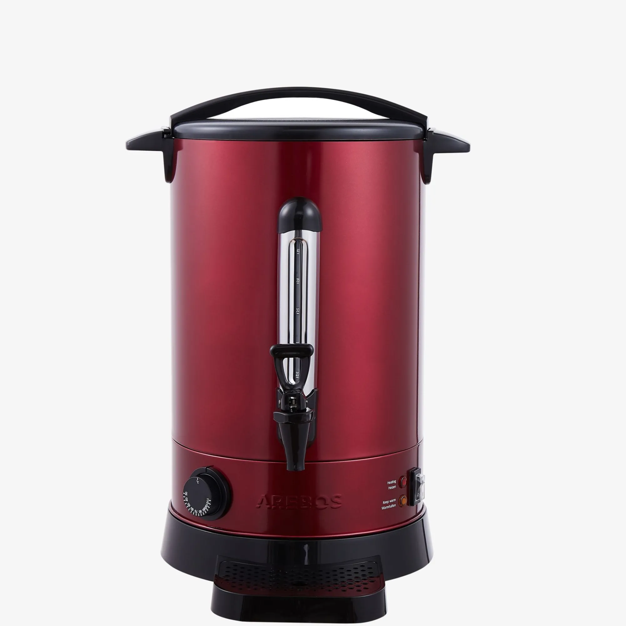 Arebos Glühweinkocher 8,8 L Rot Outlet