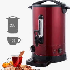 Arebos Glühweinkocher 20 L Rot Best
