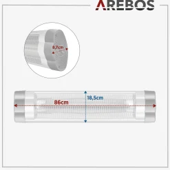 Arebos Heizstrahler 2500W - Wandmontage - Fernbedienung Hot