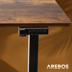 Arebos Höhenverstellbarer Schreibtisch 140 x 60 cm