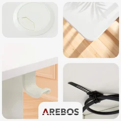 Arebos Höhenverstellbarer Schreibtisch 120 x 60 cm Clearance