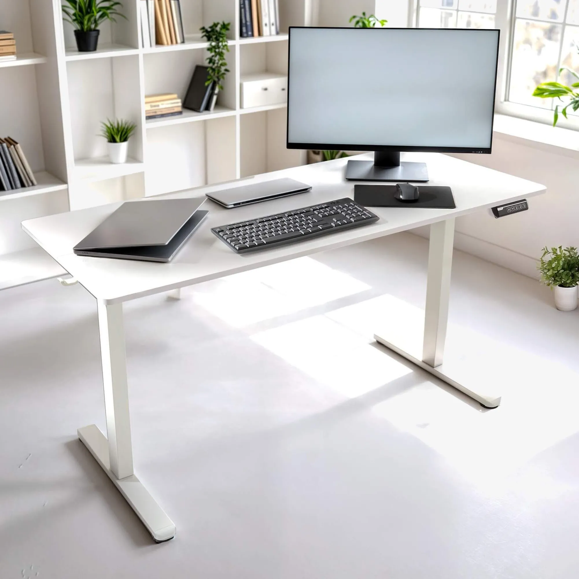 Arebos Höhenverstellbarer Schreibtisch 120 x 60 cm Clearance