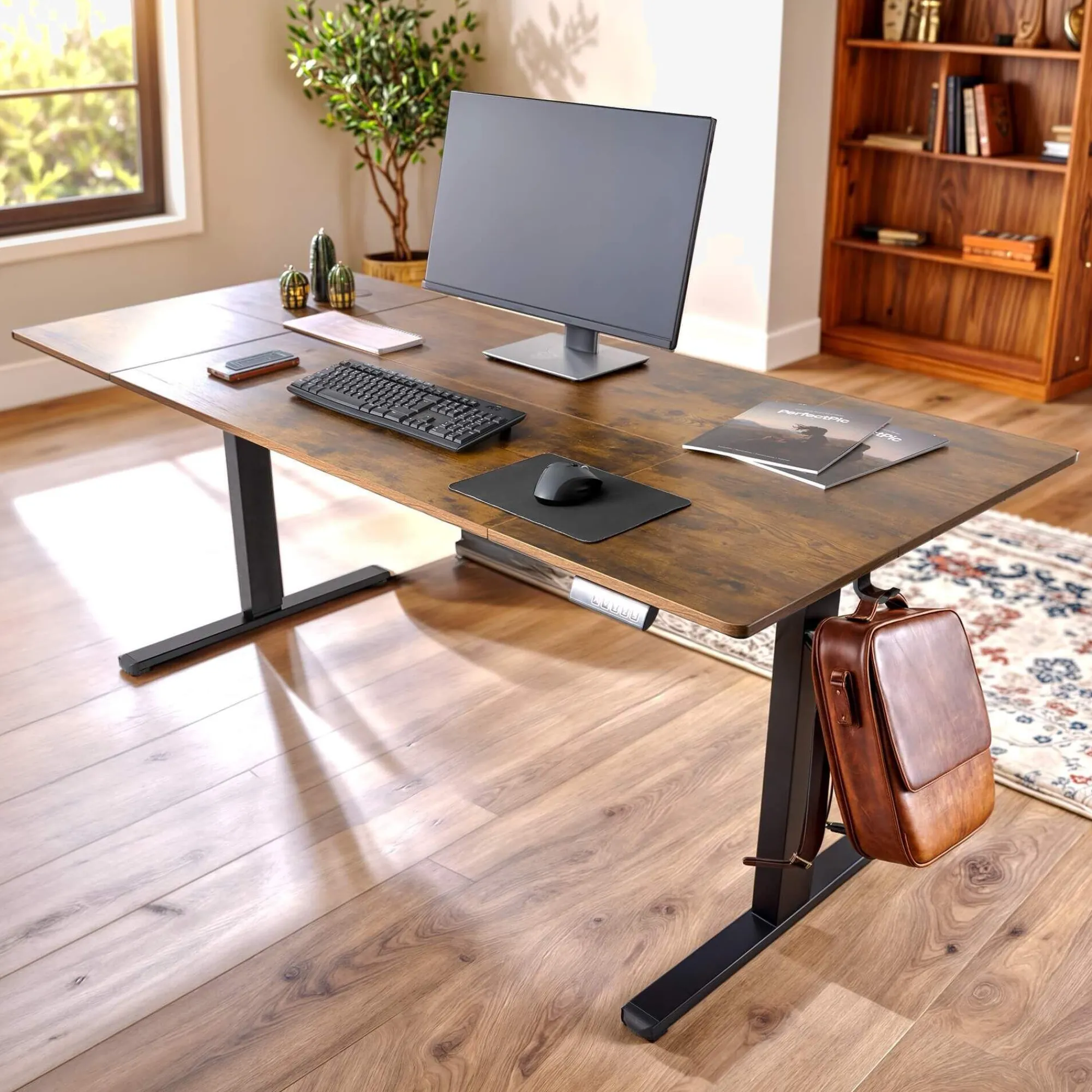 Arebos Höhenverstellbarer Schreibtisch 160 x 80 cm