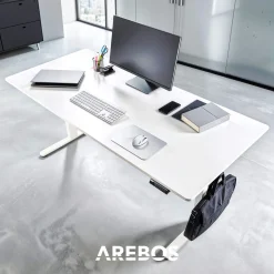 Arebos Höhenverstellbarer Schreibtisch 180 x 80 cm Sale