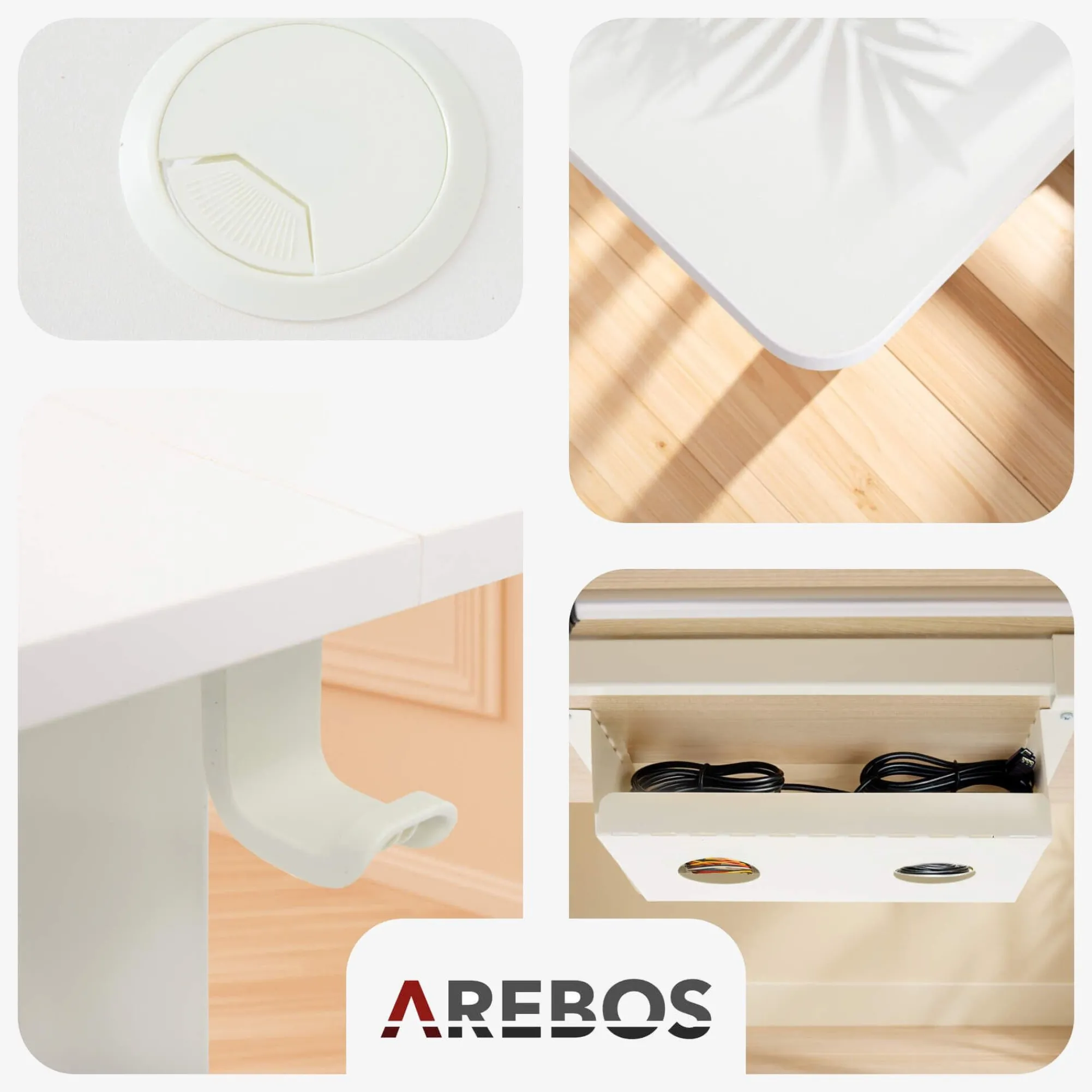 Arebos Höhenverstellbarer Schreibtisch 180 x 80 cm Sale