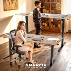 Arebos Höhenverstellbarer Schreibtisch 180 x 80 cm Sale
