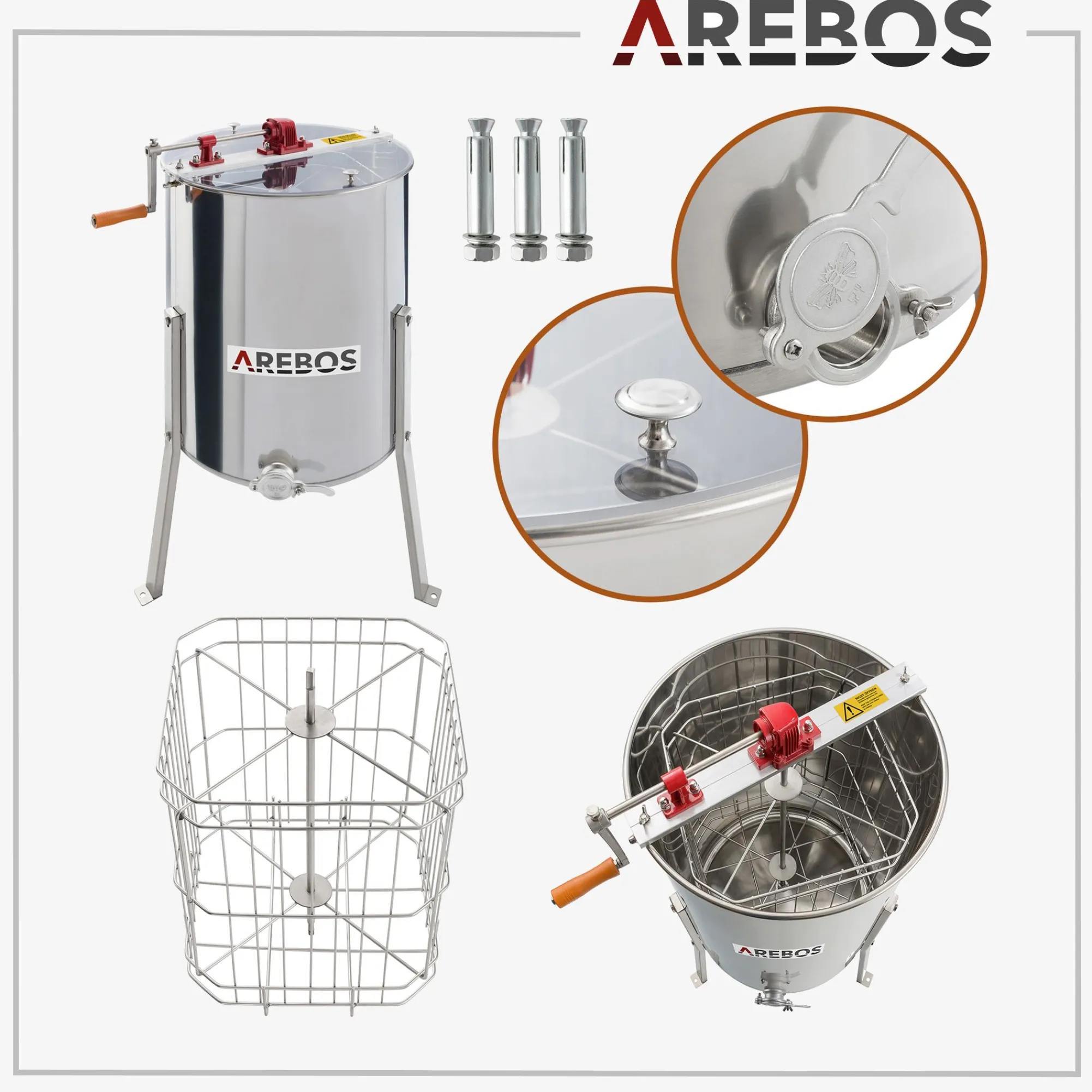 Arebos Honigschleuder ECO 4 Rahmen Clearance
