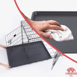 Arebos Hundekäfig klappbar 24