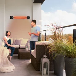 Arebos Infrarot Heizstrahler 2000W mit Fernbedienung Premium Schwarz Outlet