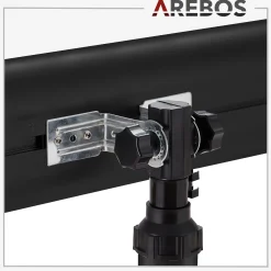 Arebos Infrarot Heizstrahler 2000W mit Stativ & Fernbedienung Schwarz Best